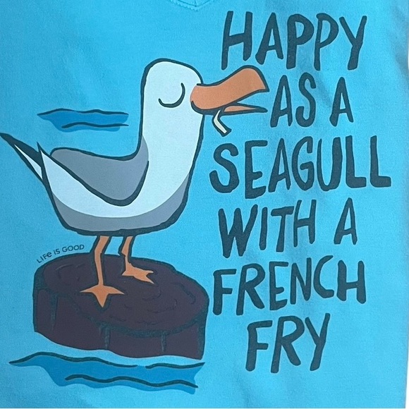 SOLD!! Life is Good Women’s V-Neck Short Sleeve Seagull Crusher Tee - Picture 2 of 7